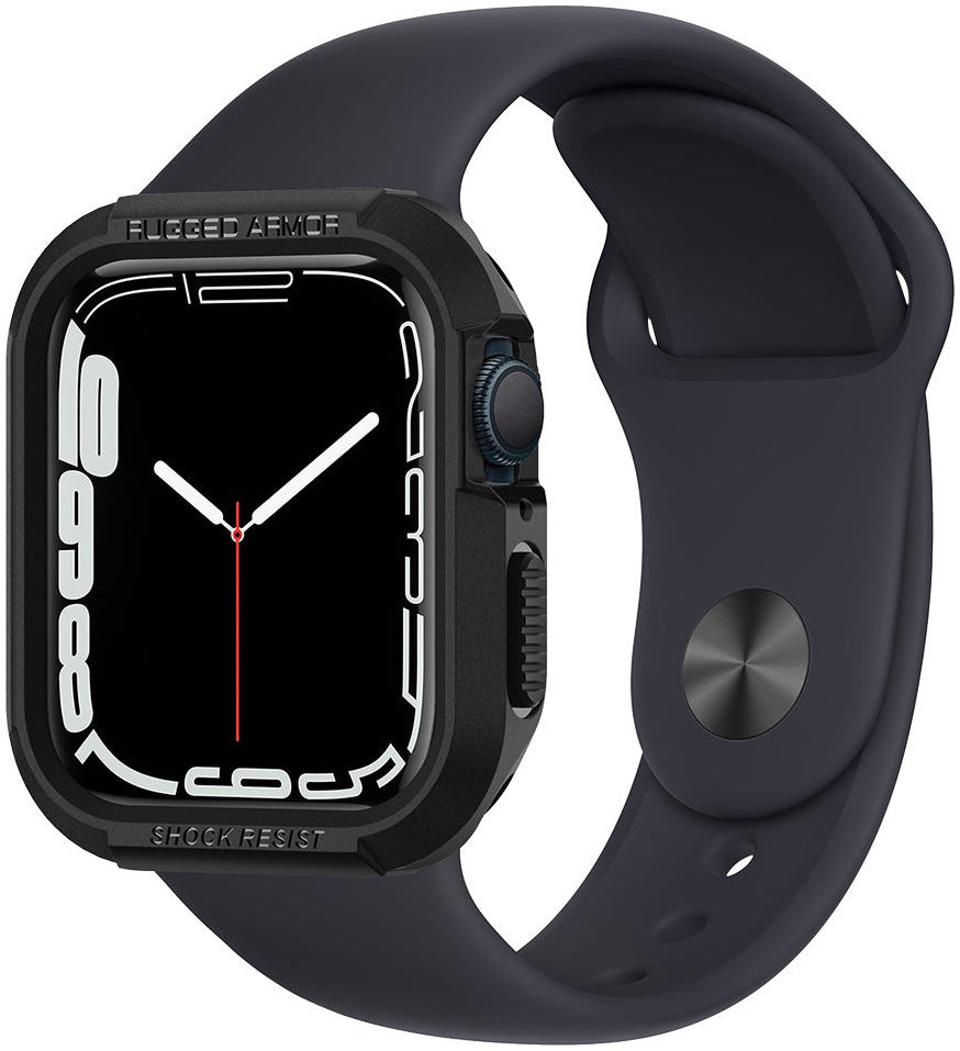Spigen Rugged Armor Apple Watch 41MM / 40MM Hoesje Full Protect Zwart afbeelding 1