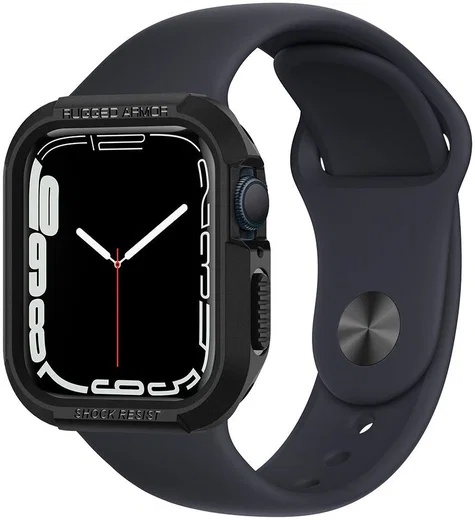 Spigen Rugged Armor Apple Watch 41MM / 40MM Hoesje Full Protect Zwart afbeelding 1