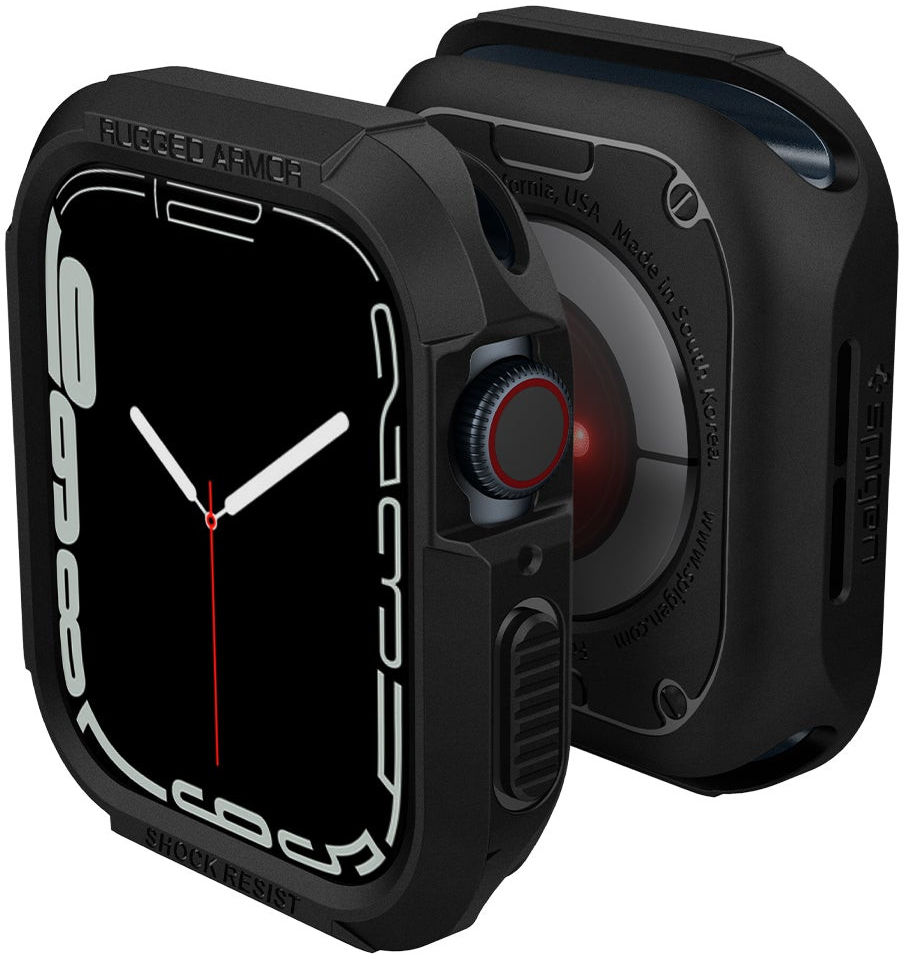Spigen Rugged Armor Apple Watch 41MM / 40MM Hoesje Full Protect Zwart afbeelding 3