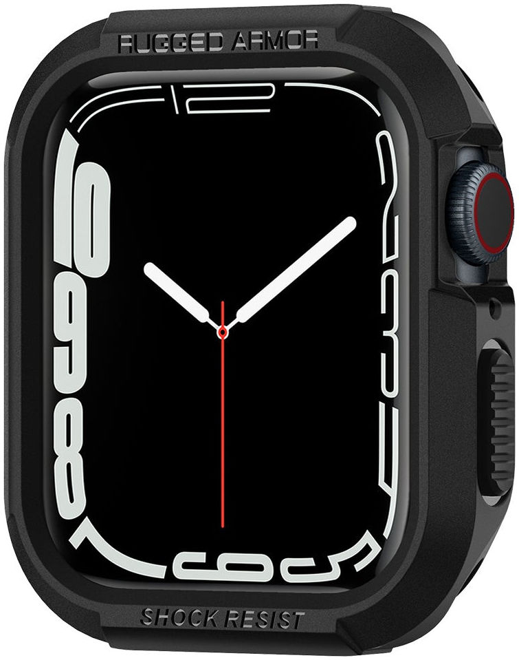 Spigen Rugged Armor Apple Watch 41MM / 40MM Hoesje Full Protect Zwart afbeelding 4