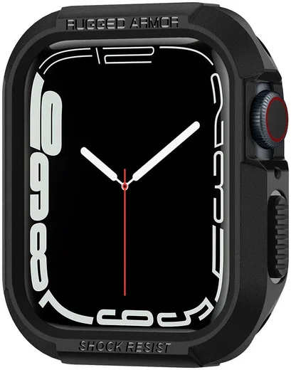 Spigen Rugged Armor Apple Watch 41MM / 40MM Hoesje Full Protect Zwart afbeelding 4