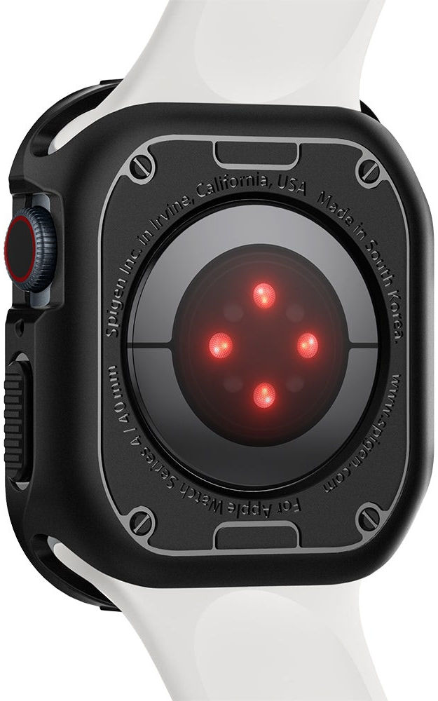 Spigen Rugged Armor Apple Watch 41MM / 40MM Hoesje Full Protect Zwart afbeelding 6