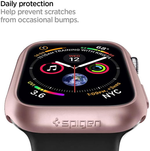 Spigen Thin Fit Apple Watch 40MM Hoesje Hard Plastic Bumper Roze Goud afbeelding 6