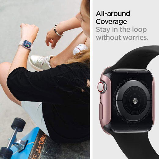 Spigen Thin Fit Apple Watch 40MM Hoesje Hard Plastic Bumper Roze Goud afbeelding 4