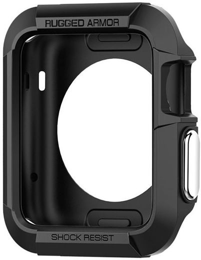Spigen Rugged Armor Apple Watch 42MM Hoesje Zwart afbeelding 2