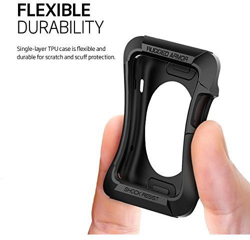 Spigen Rugged Armor Apple Watch 42MM Hoesje Zwart afbeelding 5