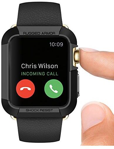 Spigen Rugged Armor Apple Watch 42MM Hoesje Zwart afbeelding 8