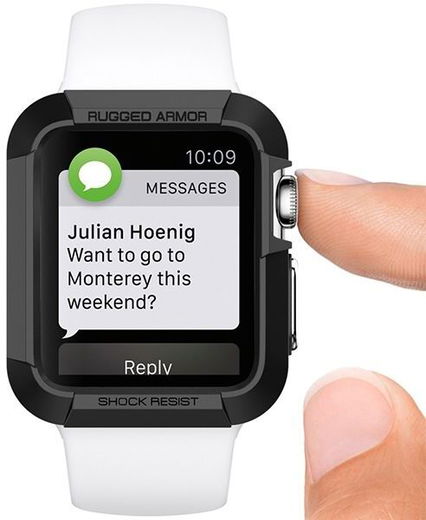 Spigen Rugged Armor Apple Watch 42MM Hoesje Zwart afbeelding 9