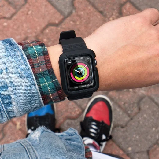 Spigen Rugged Armor Pro Apple Watch 42MM Hoesje en Bandje Zwart afbeelding 4