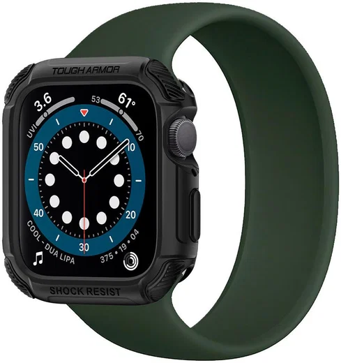 Spigen Tough Armor Apple Watch 44MM Hoesje Full Protect Zwart afbeelding 1