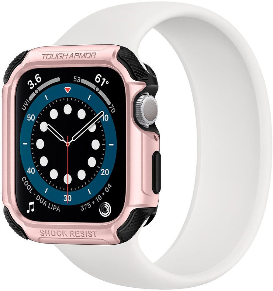 Spigen Tough Armor Apple Watch 44MM Hoesje Full Protect Roze Goud afbeelding 1