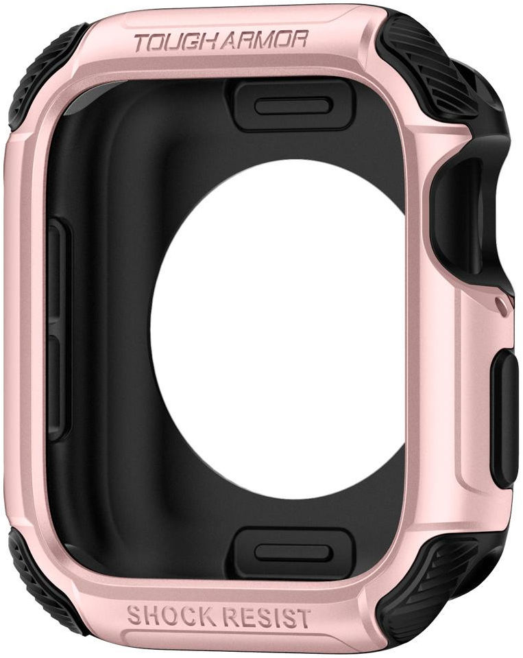 Spigen Tough Armor Apple Watch 44MM Hoesje Full Protect Roze Goud afbeelding 2
