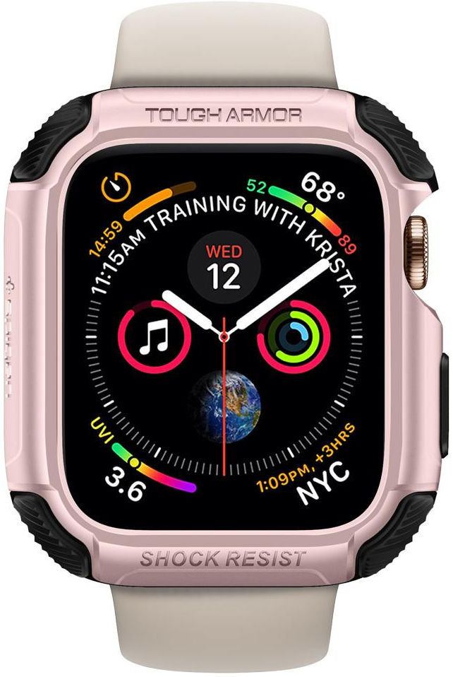 Spigen Tough Armor Apple Watch 44MM Hoesje Full Protect Roze Goud afbeelding 4