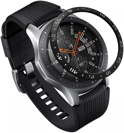 Ringke Bezel Styling Galaxy Watch 46MM Randbeschermer RVS Zwart afbeelding 2