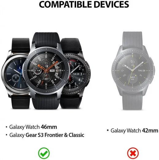 Ringke Bezel Styling Galaxy Watch 46MM Randbeschermer RVS Black afbeelding 8