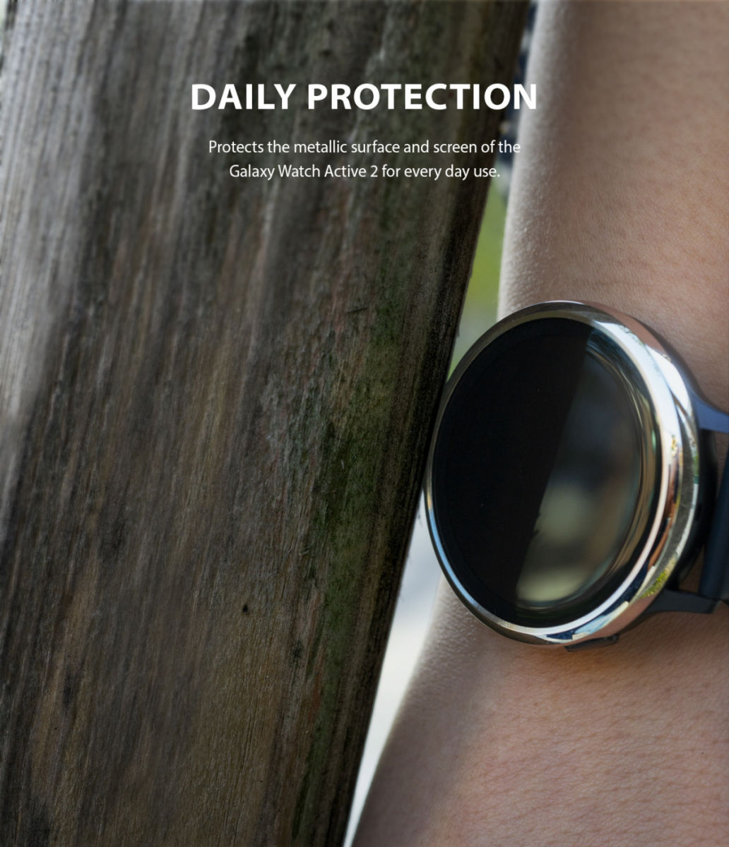 Ringke Bezel Styling Galaxy Watch Active 2 44MM Randbeschermer Zilver afbeelding 5