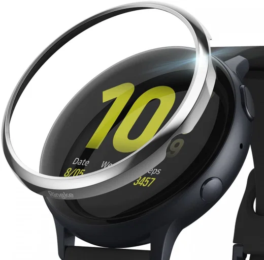 Ringke Bezel Styling Galaxy Watch Active 2 44MM Randbeschermer Zilver afbeelding 1