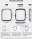 Ringke Bezel Styling Apple Watch 40MM Randbeschermer RVS Zwart afbeelding 9