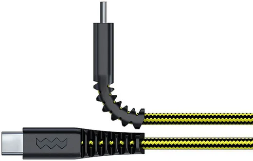 SoSkild Ultimate Protection USB-A naar USB-C Kabel 1.5m Zwart/Geel afbeelding 2
