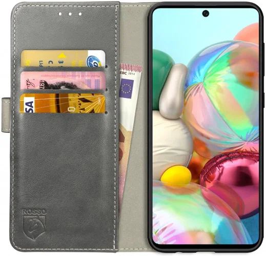 Rosso Element Samsung Galaxy A51 Hoesje Book Cover Grijs afbeelding 1
