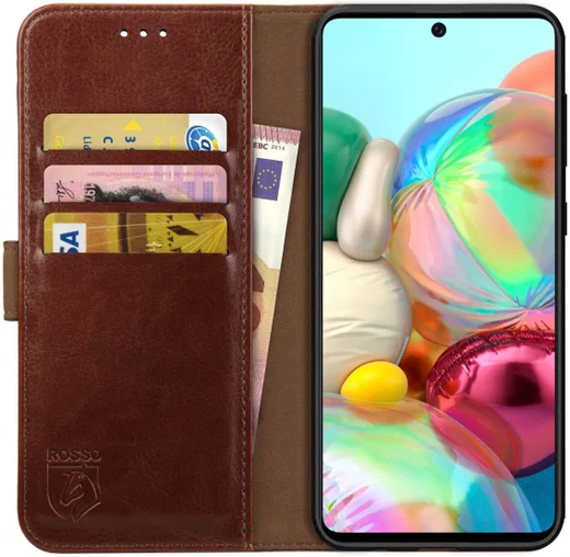 Rosso Element Samsung Galaxy A51 Hoesje Book Cover Bruin afbeelding 1