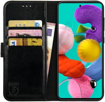Rosso Element Samsung Galaxy A71 Hoesje Book Cover Zwart
