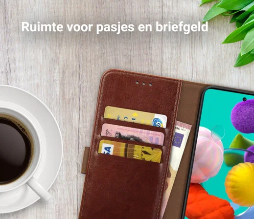 Rosso Element Samsung Galaxy A71 Hoesje Book Cover Bruin afbeelding 9