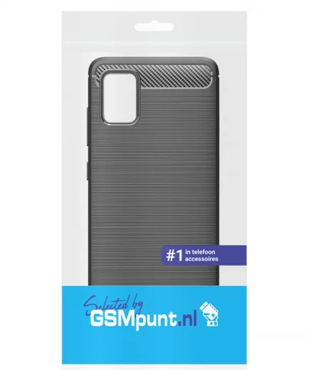 Samsung Galaxy A51 Hoesje Geborsteld TPU Zwart afbeelding 4