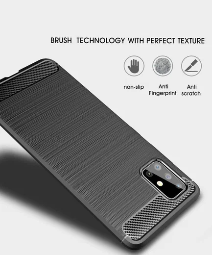 Samsung Galaxy A51 Hoesje Geborsteld TPU Blauw afbeelding 6