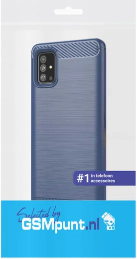 Samsung Galaxy A51 Hoesje Geborsteld TPU Blauw afbeelding 4