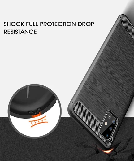 Samsung Galaxy A51 Hoesje Geborsteld TPU Rood afbeelding 7