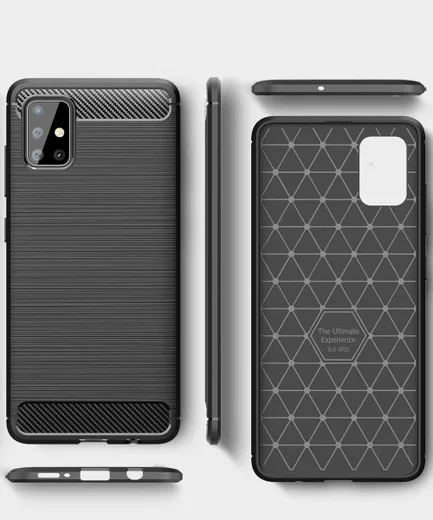 Samsung Galaxy A51 Hoesje Geborsteld TPU Rood afbeelding 10