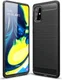 Samsung Galaxy A71 Geborsteld TPU Hoesje Zwart afbeelding 1