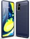 Samsung Galaxy A71 Geborsteld TPU Hoesje Blauw afbeelding 2