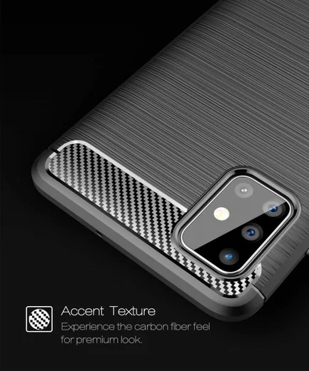 Samsung Galaxy A71 Geborsteld TPU Hoesje Blauw afbeelding 9