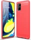 Samsung Galaxy A71 Geborsteld TPU Hoesje Rood afbeelding 4