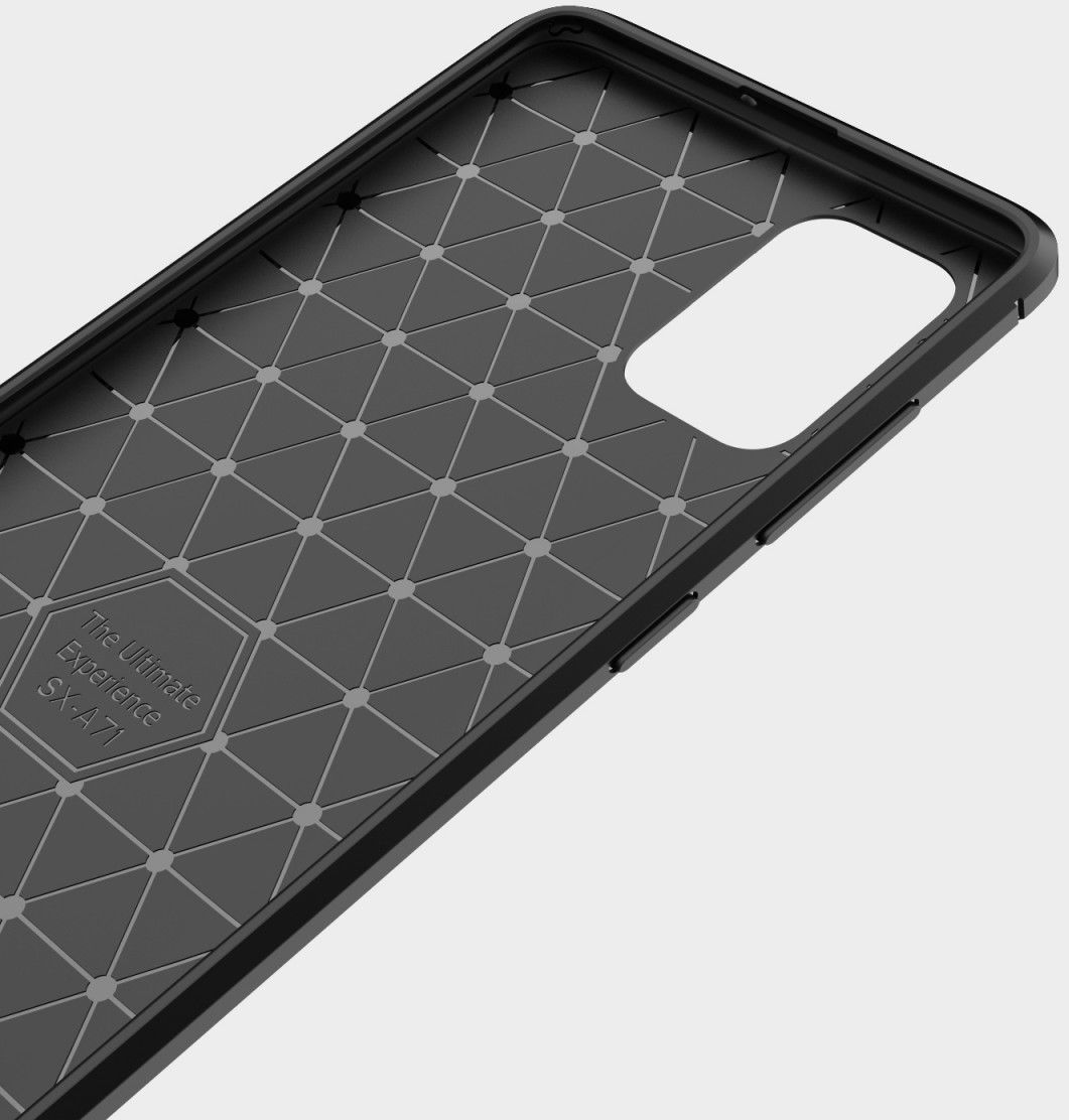 Samsung Galaxy A71 Geborsteld TPU Hoesje Rood afbeelding 8