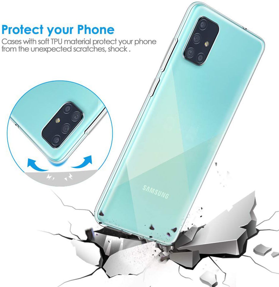 Samsung Galaxy A51 Hoesje Dun TPU Transparant afbeelding 5