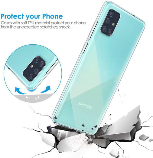 Samsung Galaxy A51 Hoesje Dun TPU Transparant afbeelding 5