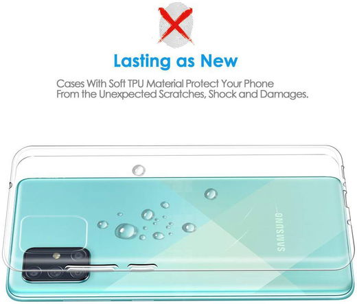 Samsung Galaxy A51 Hoesje Dun TPU Transparant afbeelding 7