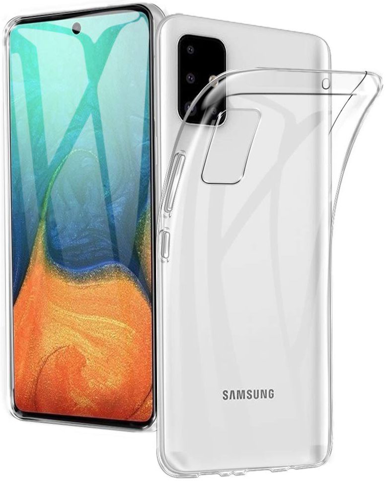 Samsung Galaxy A71 Hoesje Dun TPU Transparant afbeelding 1