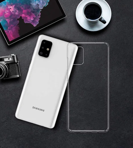 Samsung Galaxy A71 Hoesje Dun TPU Transparant afbeelding 3