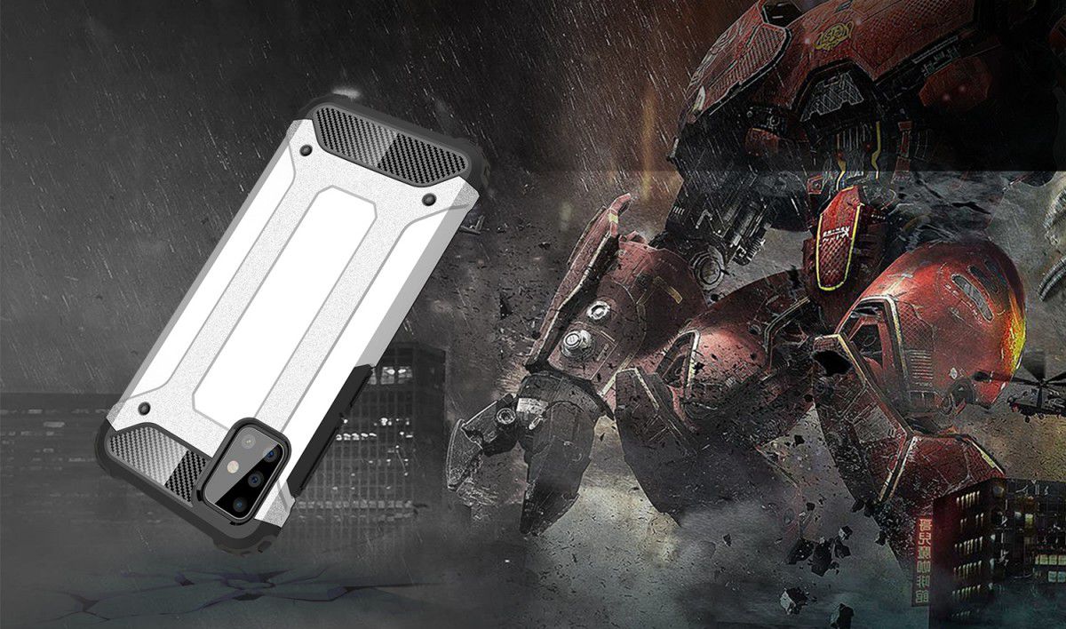 Samsung Galaxy A51 Hoesje Shock Proof Hybride Back Cover Zwart afbeelding 9