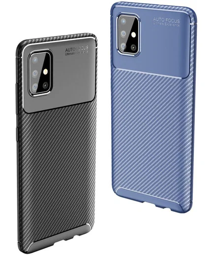 Samsung Galaxy A51 Hoesje Geborsteld Carbon Blauw afbeelding 8