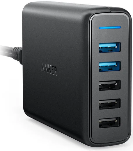 Anker PowerPort Speed (63W) 5-Poorts Quick Charge Thuislader Zwart afbeelding 1