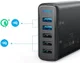 Anker PowerPort Speed (63W) 5-Poorts Quick Charge Thuislader Zwart afbeelding 2