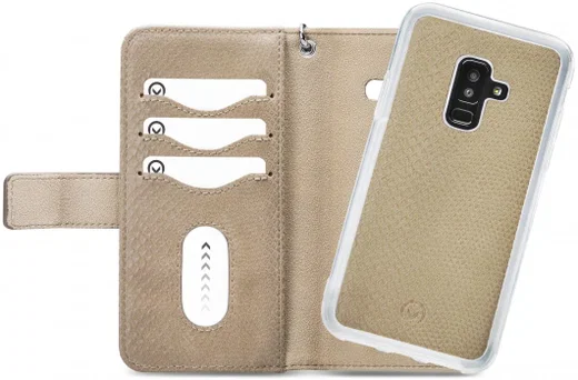 Mobilize Gelly Wallet Zipper Galaxy A6 Plus (2018) Hoesje Latte afbeelding 1
