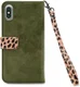 Mobilize Gelly Wallet Zipper Apple iPhone XS / X Hoesje Olive Leopard afbeelding 6