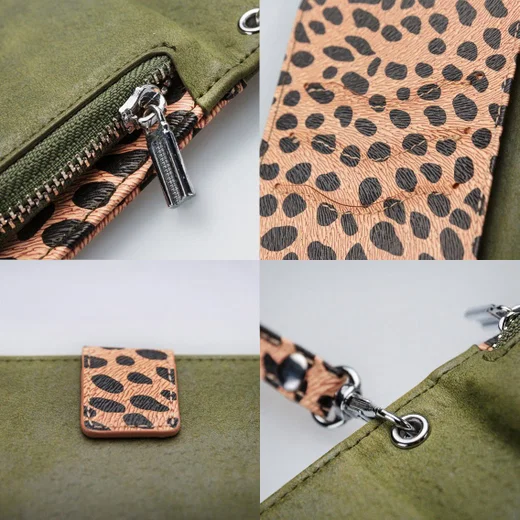 Mobilize Gelly Wallet Zipper Apple iPhone XS / X Hoesje Olive Leopard afbeelding 8