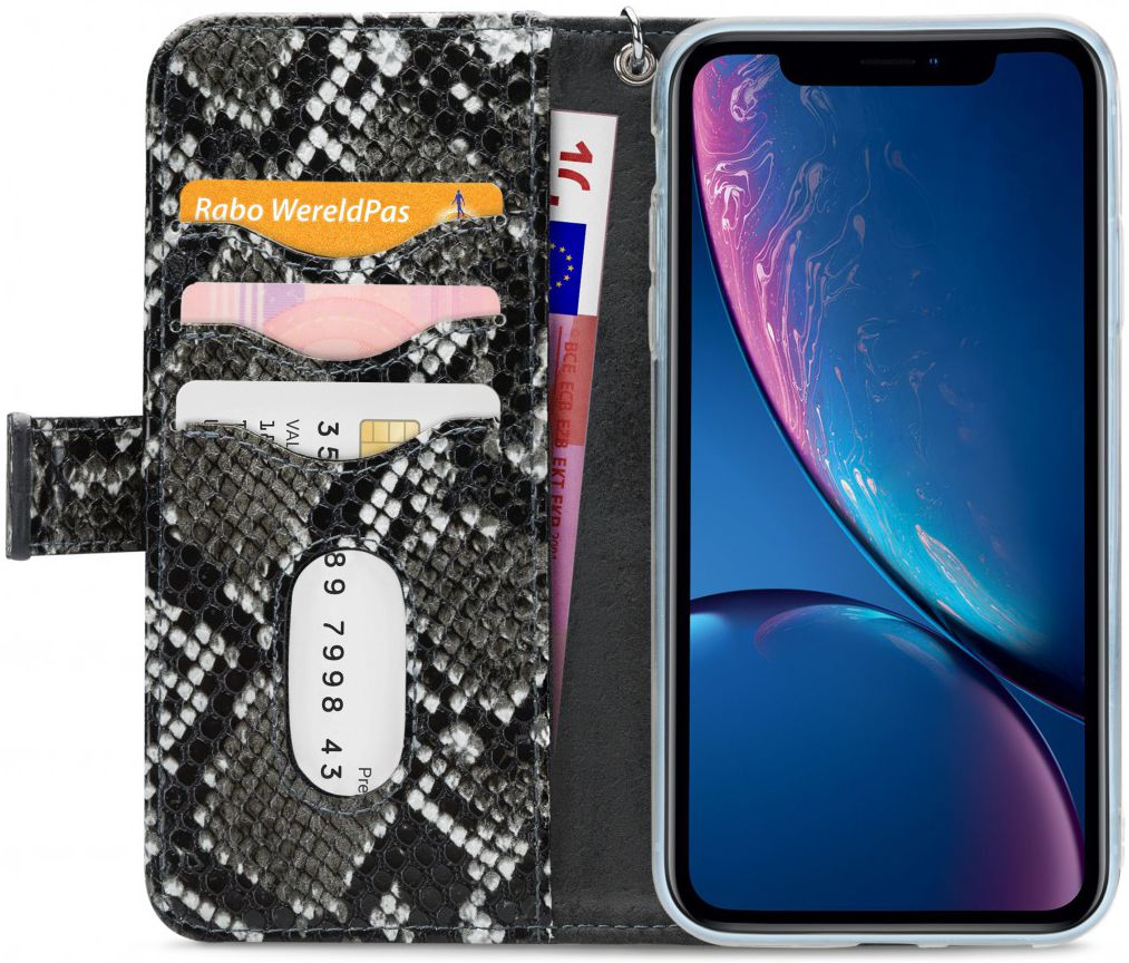 Mobilize Gelly Wallet Zipper Apple iPhone XR Hoesje Black Snake afbeelding 2